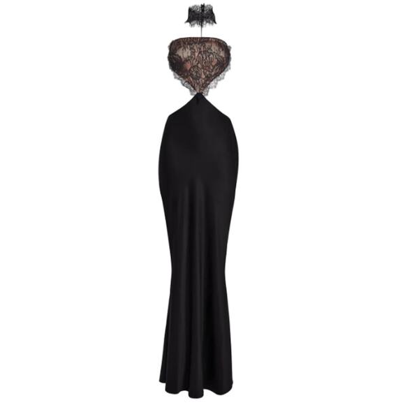 Retrofete Lucie Lace Cutout Gown Black Size XL - Picture 9 of 9